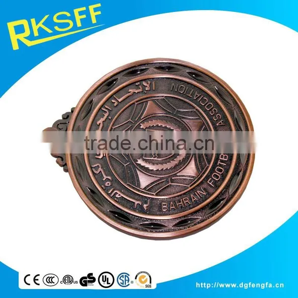Hot Sale Manufacturer Purple Bronze Plate Football Medal photo-4