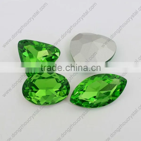 Machine Cut Decorative Crystal Glass Stone With Metal Claw photo-3