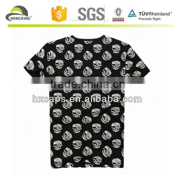 New Pattern Skull All Over Sublimation Printing T-shirt Factory photo-2