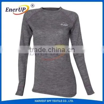 50%Merino Wool 50%Polyester Heated Long Johns For Women photo-2