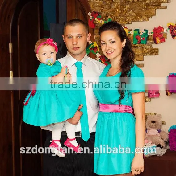 Summer Family Matching Clothing Short Sleeve/sleeveless Mother Daughter Matching Dress photo-4