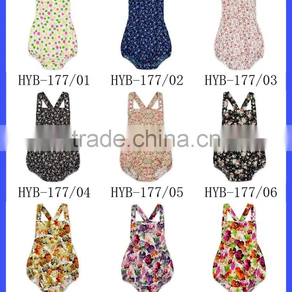 HYB178 Yihong Fancy Black Fabric Printed Flowers Baby Soft Cotton Romper Crepe Punjabi Suits photo-5