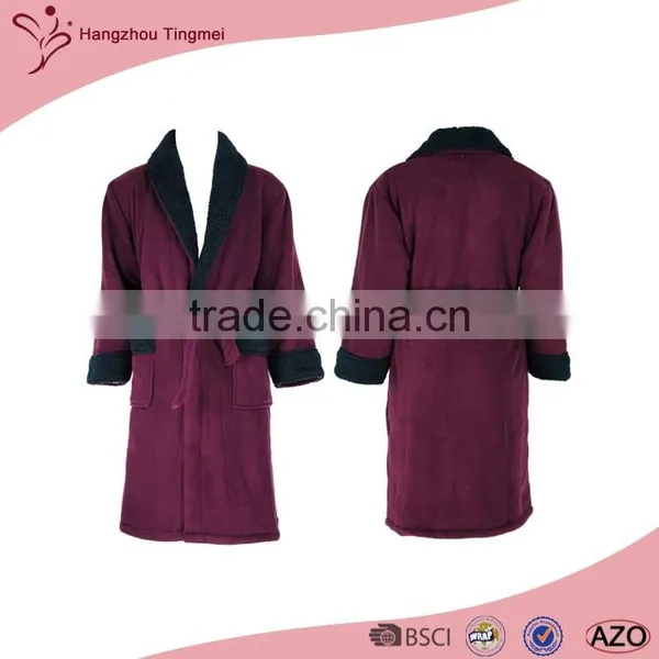 Trendy Design High Quality Mens Polyester Bathrobe photo-3