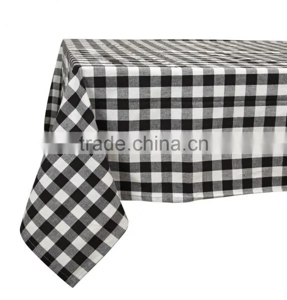 100% cotton yarn dyed table cloth from India