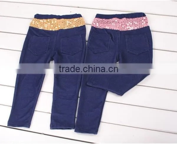 Wholesale 2015 New Korean Spring Autumn Fashion Hot Sale Sequin Children Jeans Pants photo-4