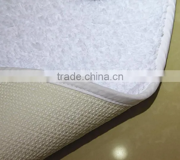 100% Cotton Washable Oval Hotel Bath Mat With Non-slip photo-2