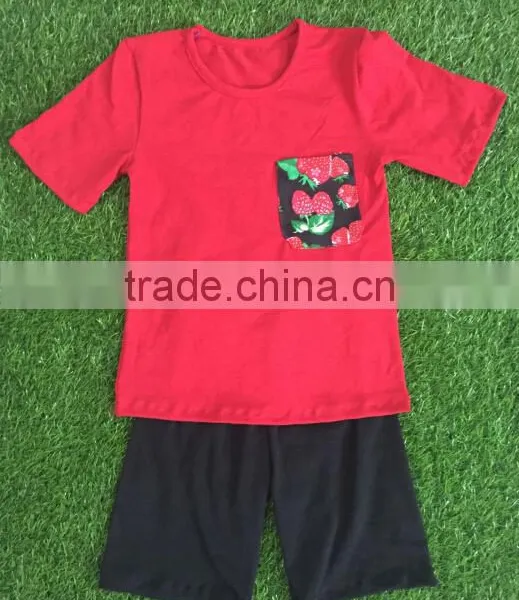 Unique Baby Names Image Boutique Clothes Summer Boys' T-shirt and Girls ' Tops Children Clothing Set photo-4