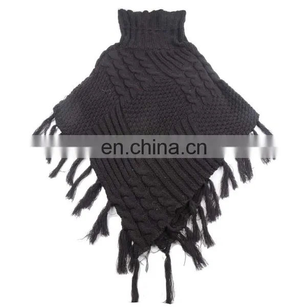 TOROS Girl New Design Black Long Fringe Sexy Knitted Winter Sweater Dress photo-2