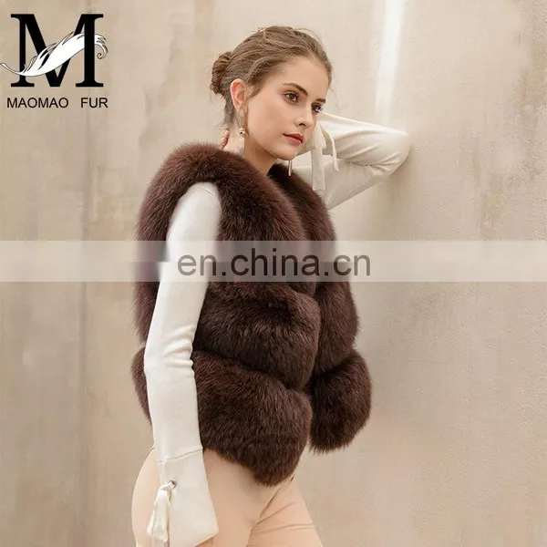2015 European Fashion Women Vest New Style Beautiful Lady Real Fur Vest photo-6
