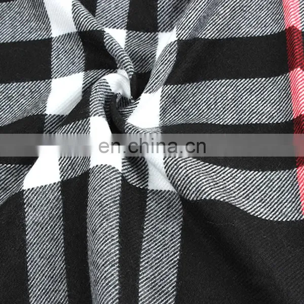 Classic Design Men Tartan Scarf With Fringe photo-4