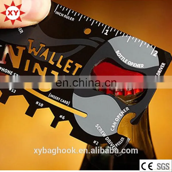 Metal Ruler Card Bottle Opener With Saw Screwdriver Function