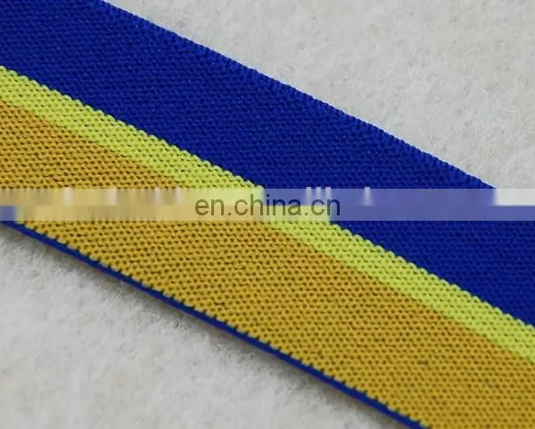 Fashionable Design Gold and Blue Elastic Band, Elastic Ribbon Wholesale photo-5