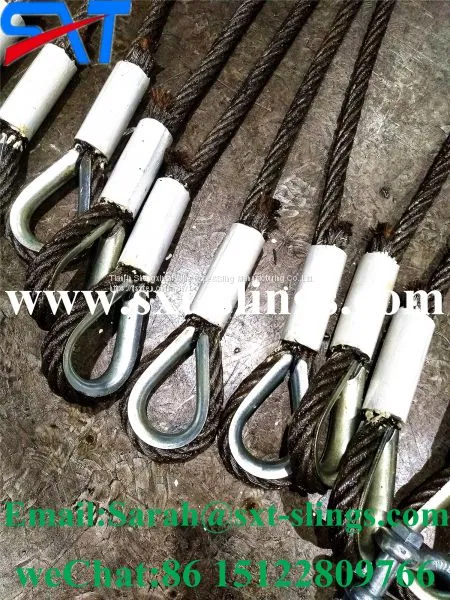 Ungalvanized Steel Wire Rope Slings Supplier 6*37+IWRC