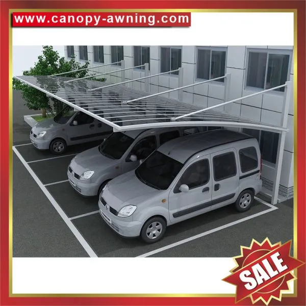 Outdoor Villa Alu Aluminium Aluminum Alloy Metal PC Polycarbonate Double Parking Carports Car Port Shelter Canopy Awning Cover Suppliers photo-2