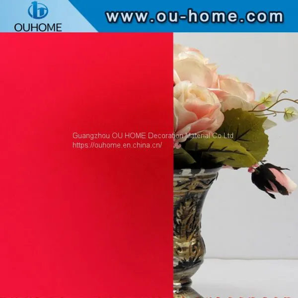 BT905 Red Colored Window Tint Glass Film PVC Decorative Window Glass Film photo-2