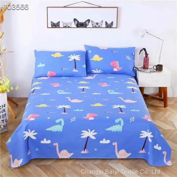 100% Polyester Pigment Printed Flower Design Baiyi Textile Fabric for Bedding photo-2