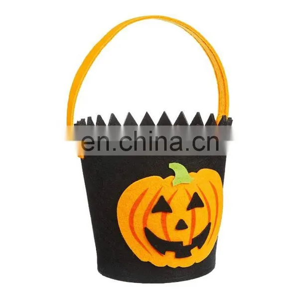 Halloween Lantern Felt Bucket Candy Bag for Kids Trick or Treat photo-5