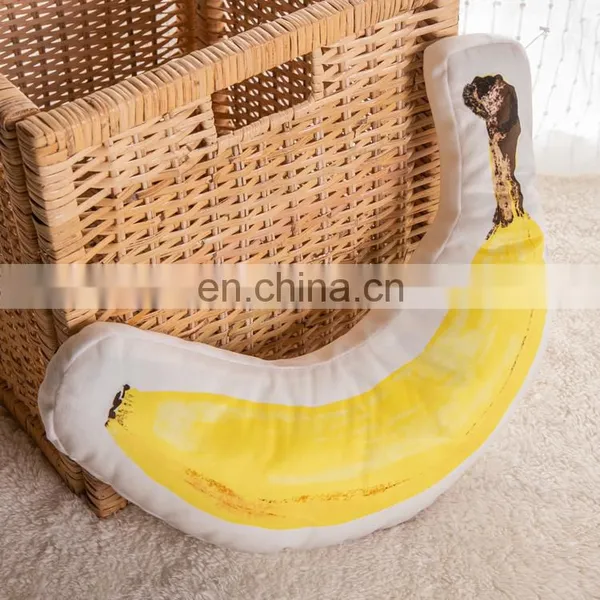 High Quality Decorative Custom Cartoon Fruit Banana Shaped Pillow Plush Doll Children Toy Sofa Pillow photo-4