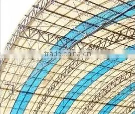 FRP plane skylight /fiberglass Stadium roof plane/ arc-shaped Sun lighting roof
