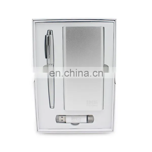New Year Gift Box 1000mah Power Bank , With Pen Drive Oem Logo Print External Battery Charger With Usb photo-2