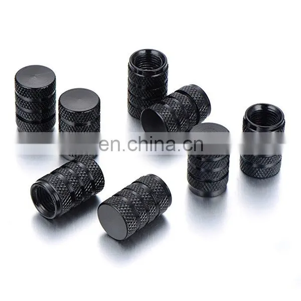 Aluminum Tire Valve Stem Caps Black Barrel Design Universal Fit Cars, Trucks, SUV, Motorcycles, Bike and Bicycle photo-5