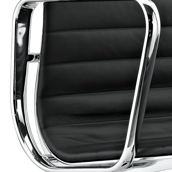 High End Eames Aluminium Group Computer Chair Leather Eames Office Middle Back Chair photo-2
