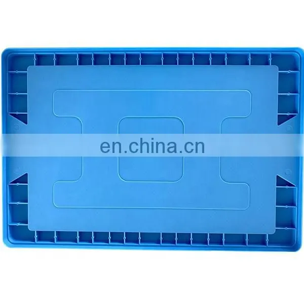 Industrial Stackable Logistic Tote Plastic Moving Turnover Box With Attached Lid photo-2