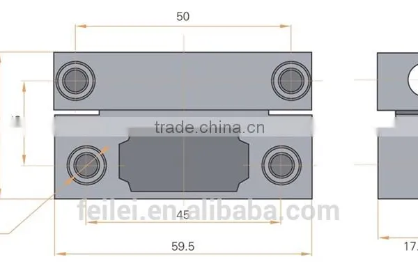 Zinc Alloy Removable Hinge With Matt Black and Mirror Plating. photo-6