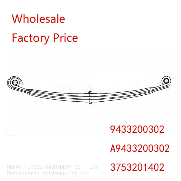 9433200302, 3753201402, A9433200302 For MERCEDES ACTROS Front Leaf Spring Wholesale photo-3