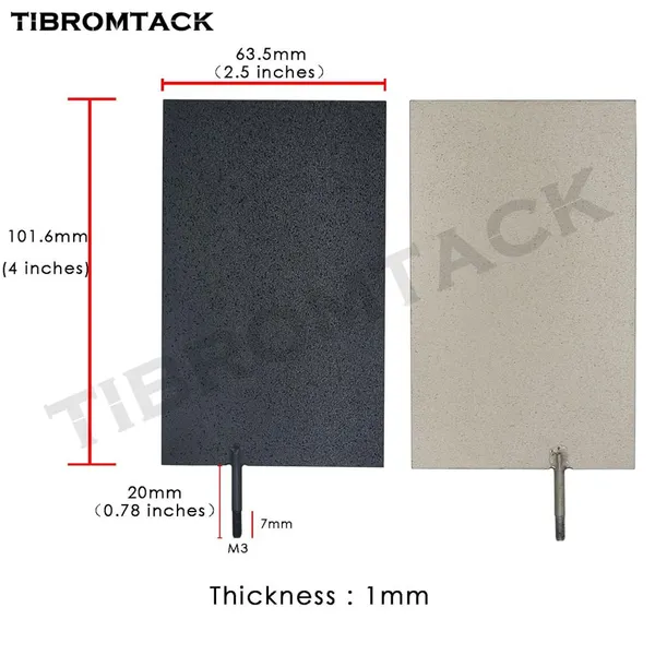 2PCS Electrodes, Titanium Anode Plate With MMO Ruthenium-Iridium Coating and Cathode Electrolytic Plate Without Coating photo-2