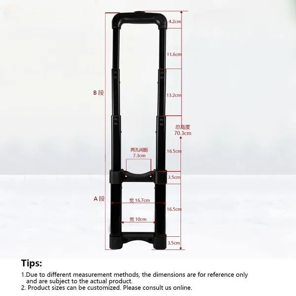 Factory Customized External Telescopic Luggage Rod Made of Aluminum Alloy Suitable for Luggage Toolboxes Suitcases photo-4
