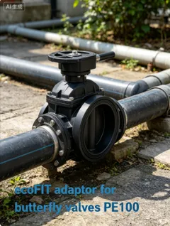PE100 Butterfly Valve Adapter EcoFIT Pipe Fitting for Water Treatment Pipeline photo-3