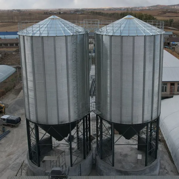 500T Hopper Bottom Grain Silo for Corn Wheat Rice Soybean Paddy Grain Storage System photo-2
