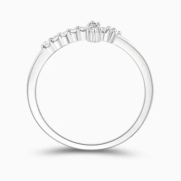 Shining Star Jewelry Simple Style 925 Sterling Silver Zircon Cross Ring Women photo-3