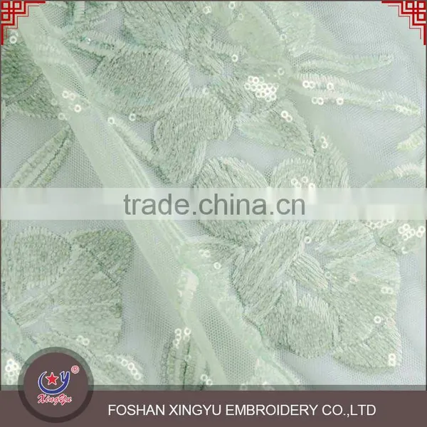 Hot-selling Promotional Custom Sequin Lace Embroidery Fabric With Flowers Embroidery Patterns photo-2