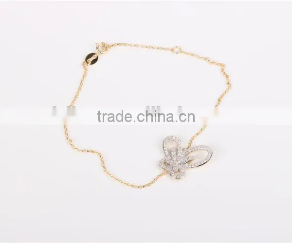 New Design Butterfly Bracelet Gril's Silver Sterling Bracelet Fashion Jewelry photo-2