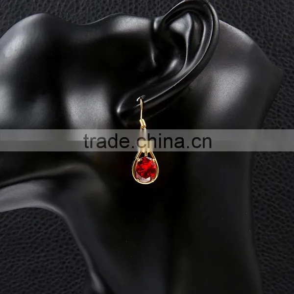 2015 Latest Fashion Jewellery Indian Gold Crystal Drop Earrings photo-6