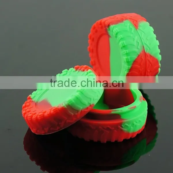 2015 Most People in USA Like Clear Colors High Quality Customized Small Silicone Jars Dab Wax Container photo-6