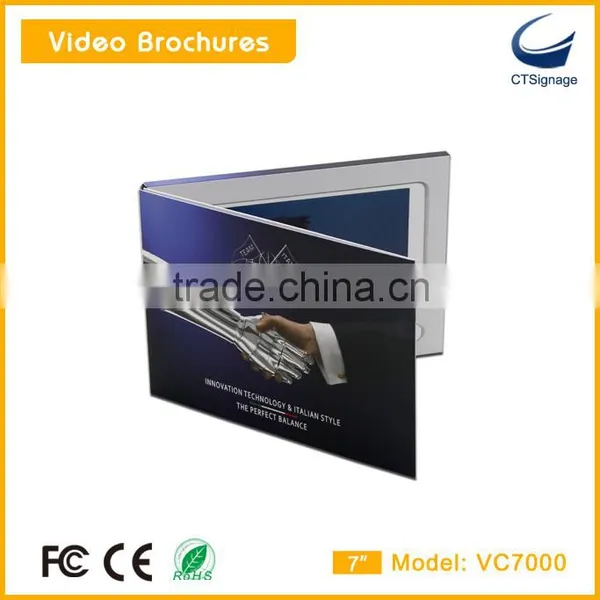 7 Inch Tft Lcd Screen Sexy Video Greeting Cards Invitation Cards Video Wedding Cards Vc7000 photo-2