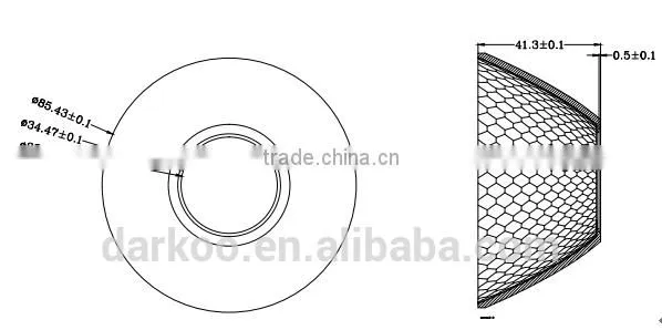 2014 New Edison Free Solder Led Reflector With Lens COB Reflector COB Lens DK8524-R&L-FS for Downlight 24 Degree photo-2