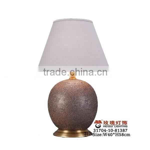 Brownness Mottled Sand Table Lamp in Ceramic photo-3