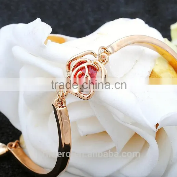 Wholesale Jewelry Women Fashion Cute Flower Crystal Party Chain Link Bracelets Bangles photo-3
