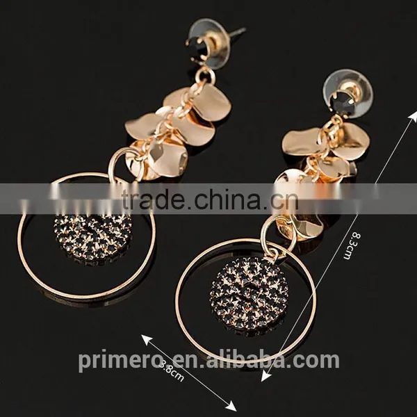 Hot Sale Big Round Rhinestone Drop Earrings Fashion Jewelry Accessories photo-6