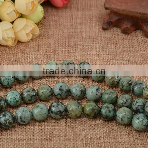 Loose Gemstone Beads African Turquoise 4mm to 14 mm Round Beads for Jewelry Making photo-2