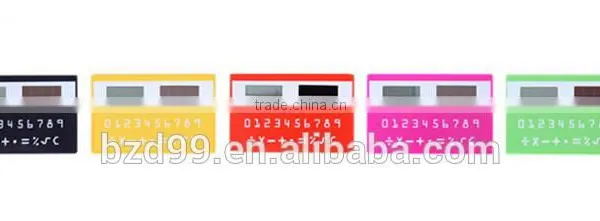 Promotional Solar Power and Card Shape Mini Dual Two Power Calculator / Electronic Gift Logo Custom Printed OEM Manufacturer photo-5