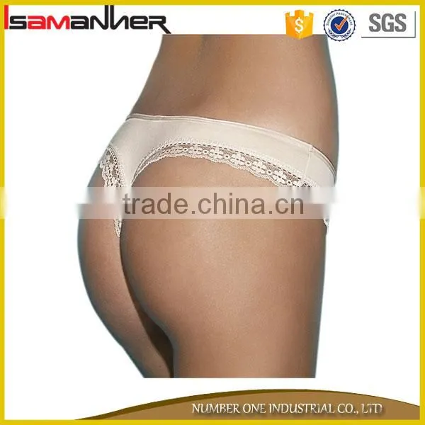 Women Nylon Underwear Thong Pure Colors Lady Sexy Hipster Panties photo-4