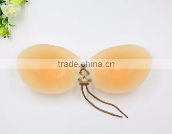OEM Customized Cheap Nude Silicone Invisible Teardrop Strapless Plus Size Bra photo-6