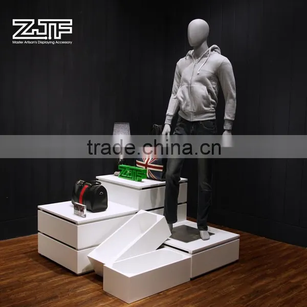 ZJF White Small Wooden Display Shoes Box