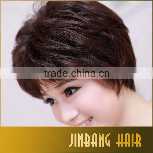 Short Kind Synthetic Black Brown Color Loose Wave Hair Wig For Woman photo-2