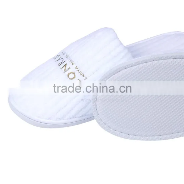 Cotton Fabric Warm Men Fancy Bedroom Custom Hotel Slippers photo-4